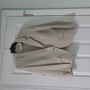Olivia Moon Beige Linen Suit Coat